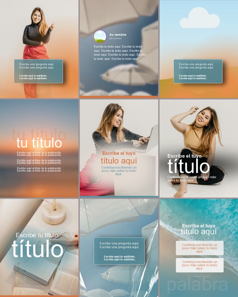 Feed de Instagram con la Colección Ámbar: nueve piezas de la colección