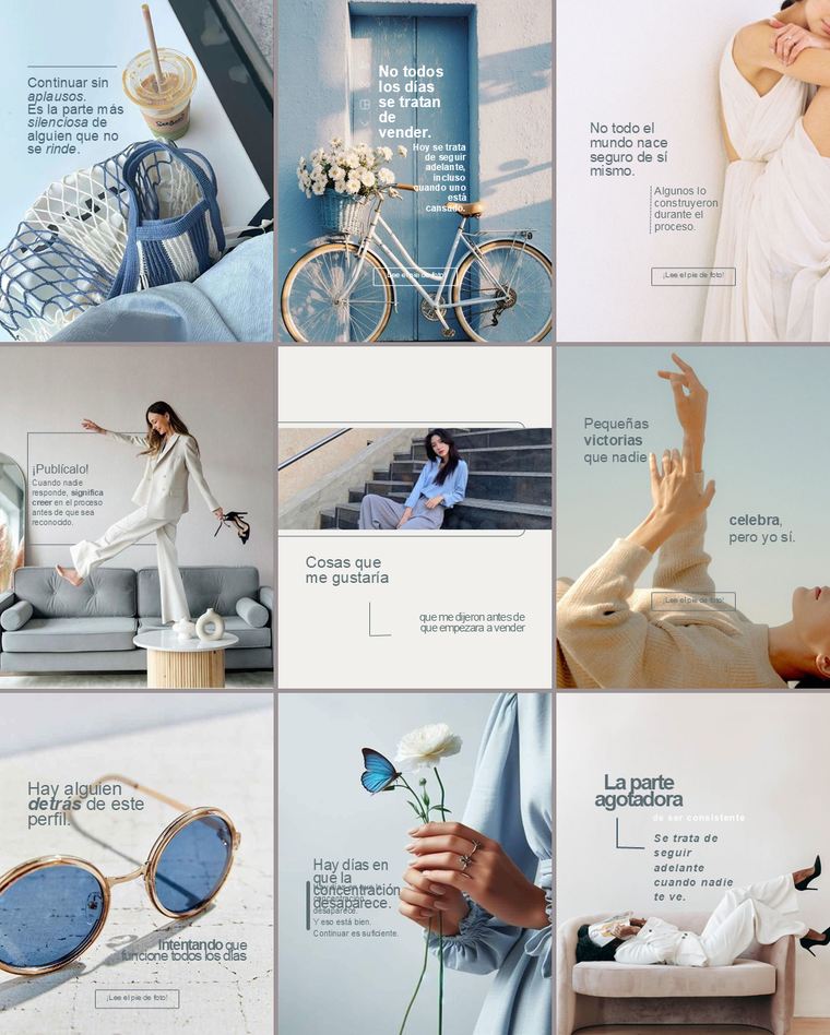 Feed de Instagram con la Colección Caleta: nueve piezas de la colección