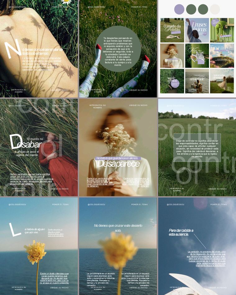 Feed de Instagram con la Colección Calma: nueve piezas de la colección