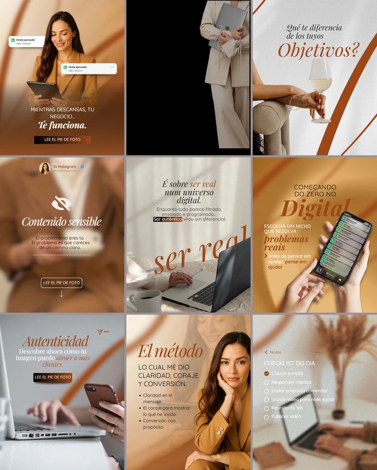 Feed de Instagram con la Colección Cobre: nueve piezas de la colección