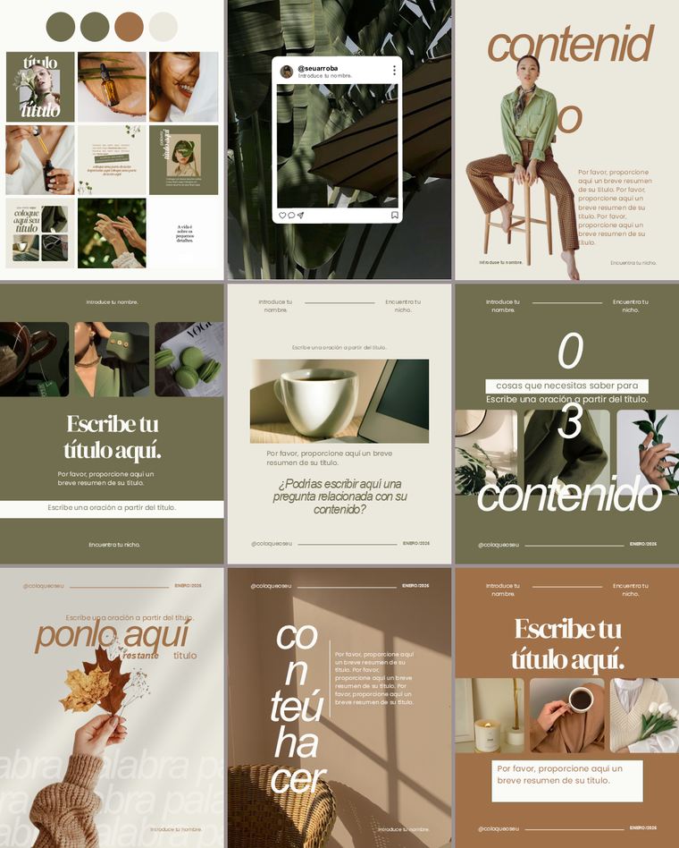 Feed de Instagram con la Colección Esencia: nueve piezas de la colección