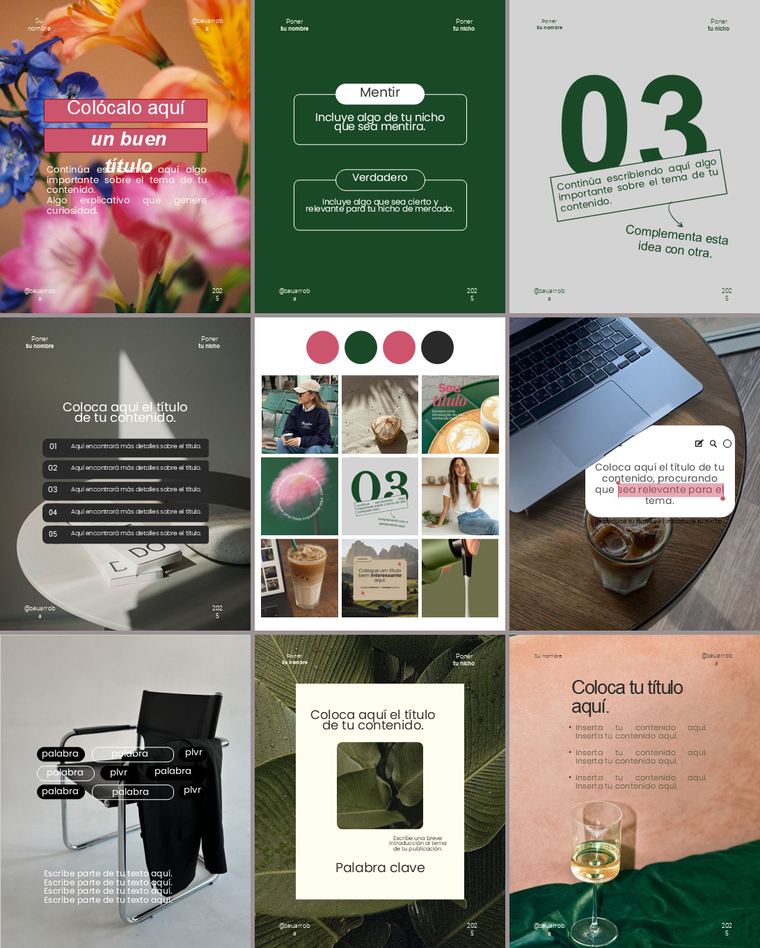 Feed de Instagram con la Colección Moderna: nueve piezas de la colección