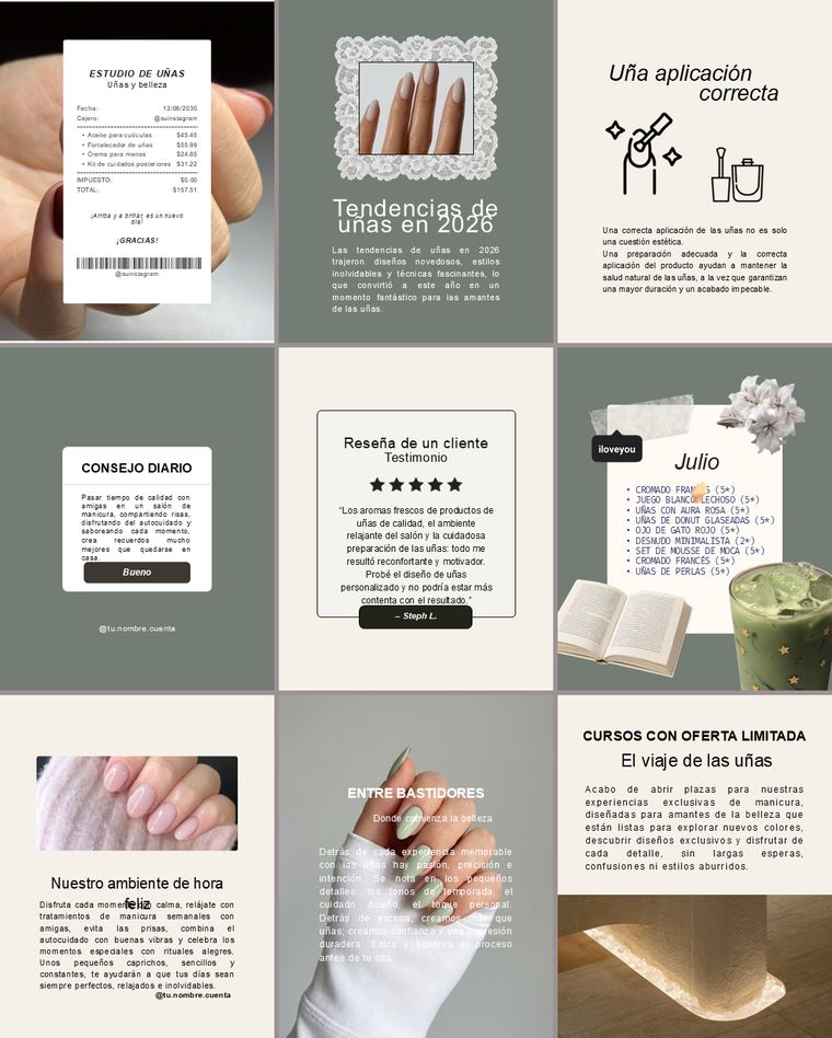 Feed de Instagram con la Colección Musa: nueve piezas de la colección