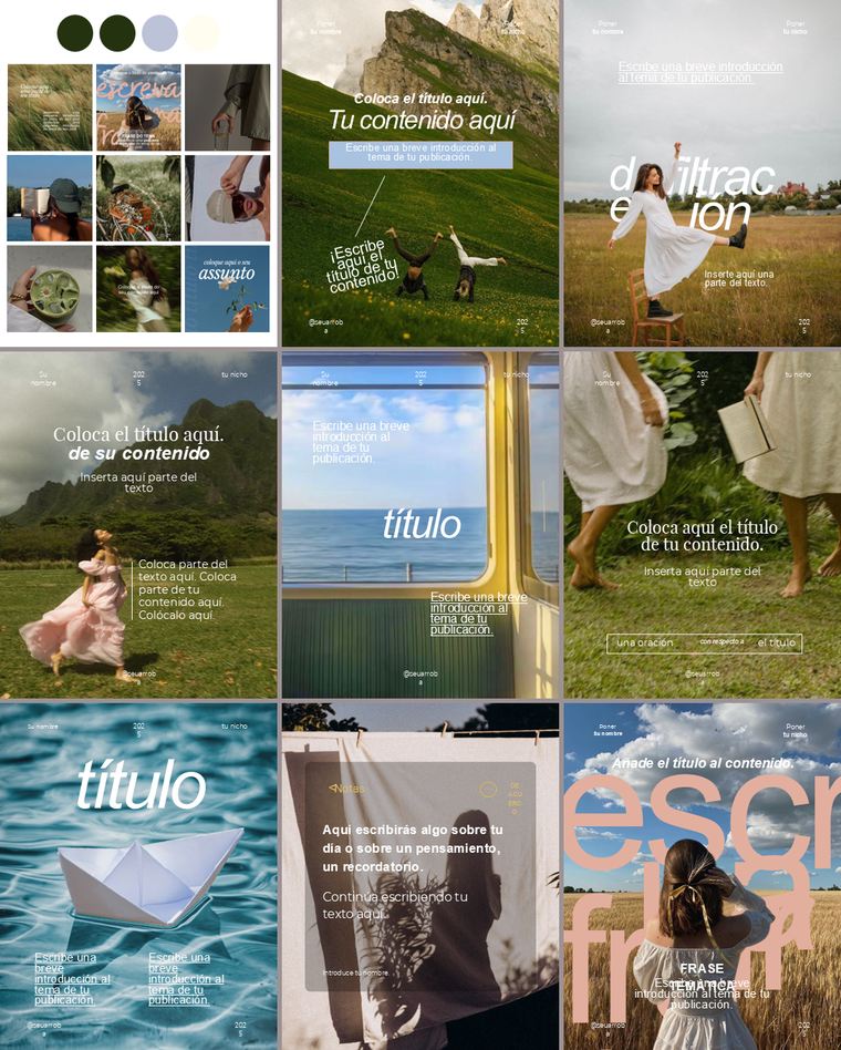 Feed de Instagram con la Colección Natural: nueve piezas de la colección