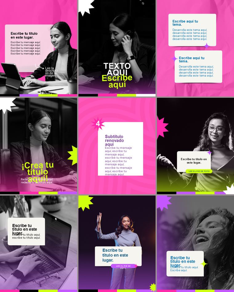Feed de Instagram con la Colección Neón: nueve piezas de la colección