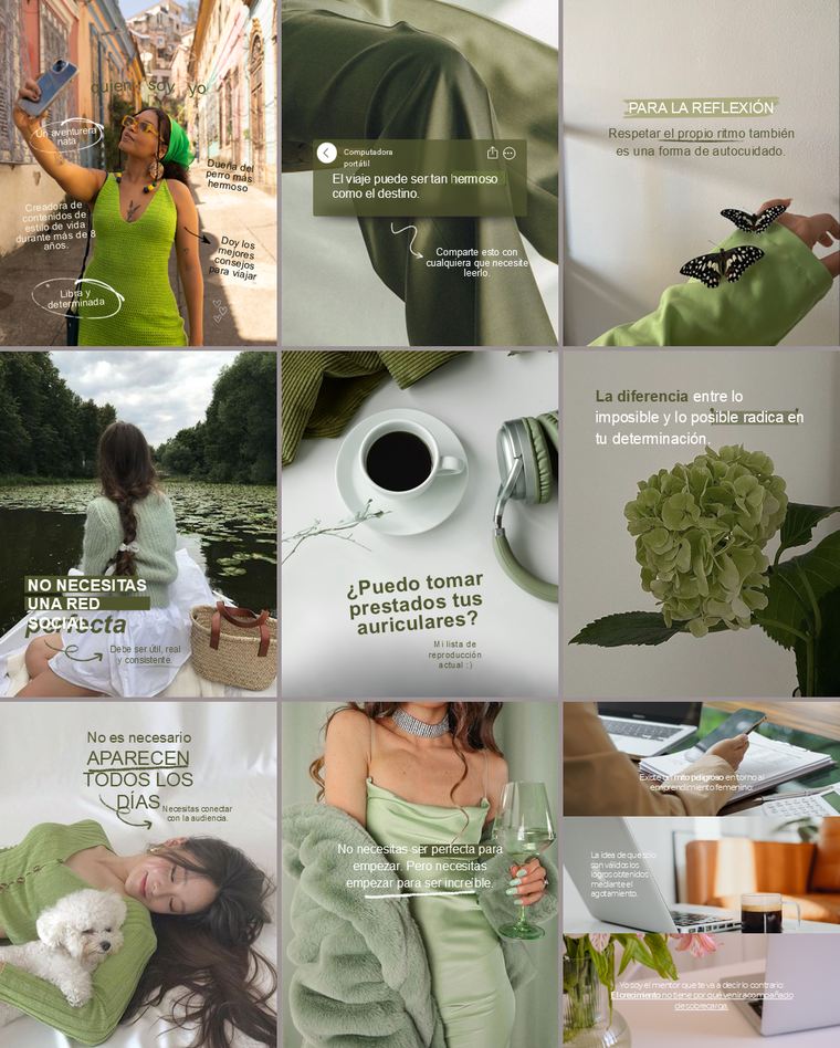 Feed de Instagram con la Colección Olivo: nueve piezas de la colección