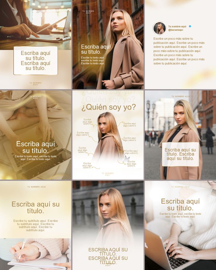 Feed de Instagram con la Colección Oro: nueve piezas de la colección