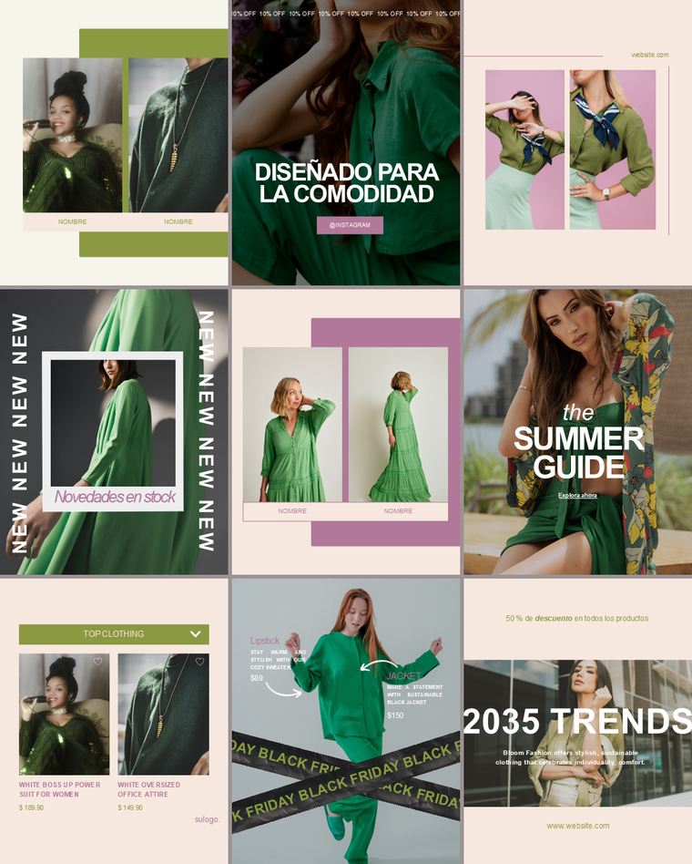 Feed de Instagram con la Colección Pasarela: nueve piezas de la colección