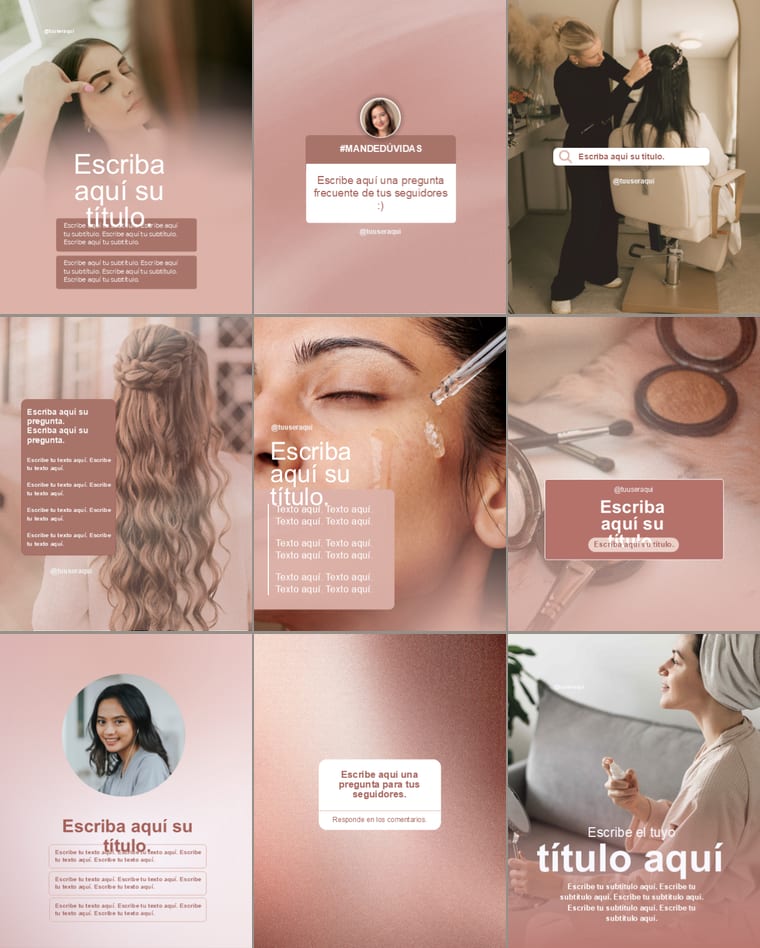 Feed de Instagram con la Colección Rubor: nueve piezas de la colección