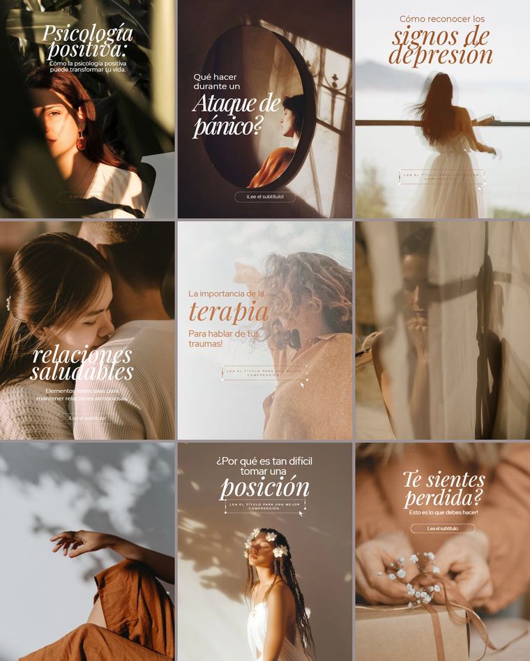 Feed de Instagram con la Colección Sosiego: nueve piezas de la colección