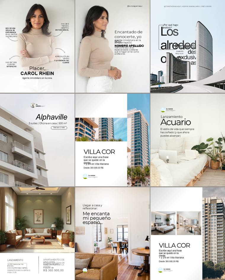 Feed de Instagram con la Colección Umbral: nueve piezas de la colección